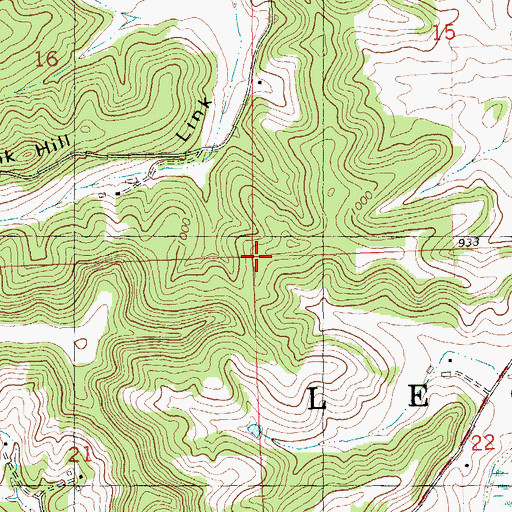 Topographic Map of Town of Leon, WI