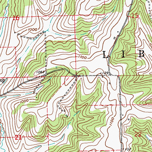 Topographic Map of Town of Liberty, WI