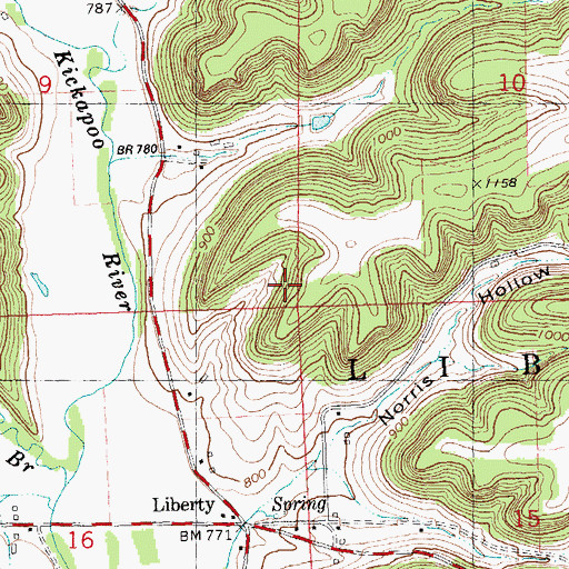Topographic Map of Town of Liberty, WI