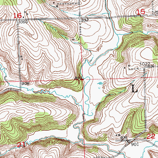 Topographic Map of Town of Lima, WI
