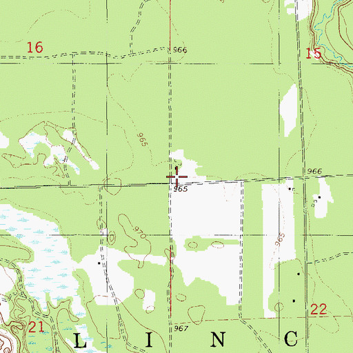 Topographic Map of Town of Lincoln, WI