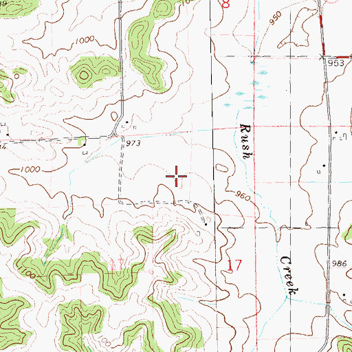 Topographic Map of Town of Lincoln, WI