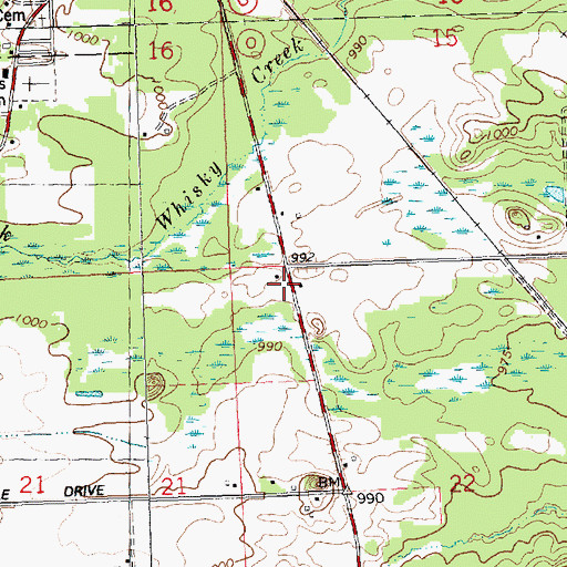 Topographic Map of Town of Lincoln, WI