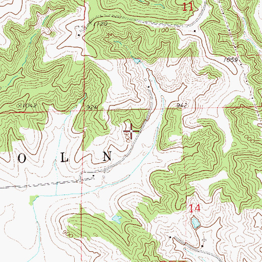 Topographic Map of Town of Lincoln, WI