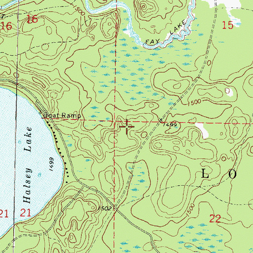 Topographic Map of Town of Long Lake, WI