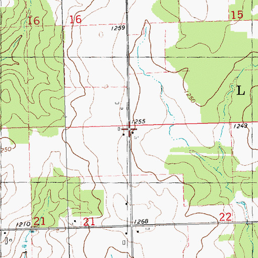 Topographic Map of Town of Longwood, WI