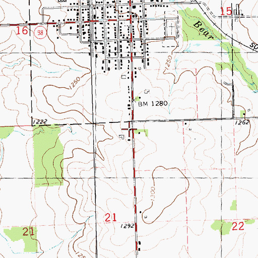 Topographic Map of Town of Loyal, WI
