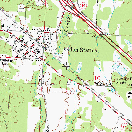 Topographic Map of Village of Lyndon Station, WI
