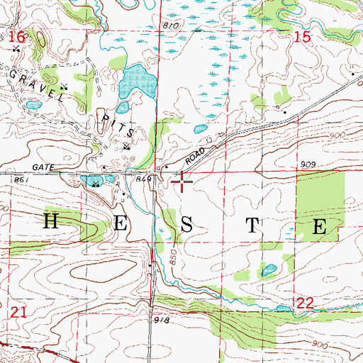 Topographic Map of Town of Manchester, WI