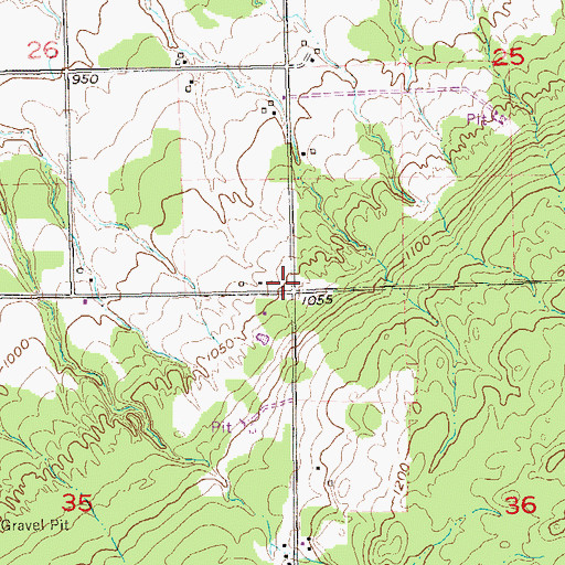 Topographic Map of Town of Maple, WI