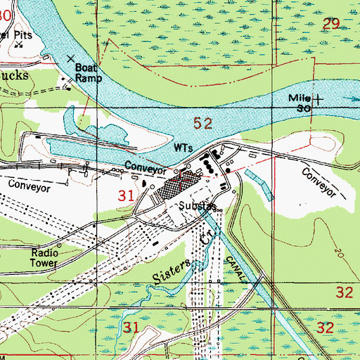 Topographic Map of Barry Electric Generating Plant, AL