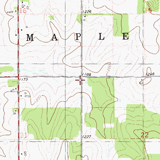 Topographic Map of Town of Maple Grove, WI