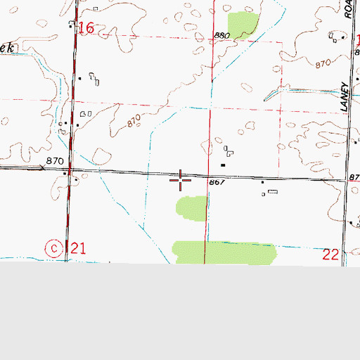 Topographic Map of Town of Maple Grove, WI