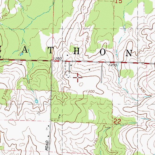 Topographic Map of Town of Marathon, WI