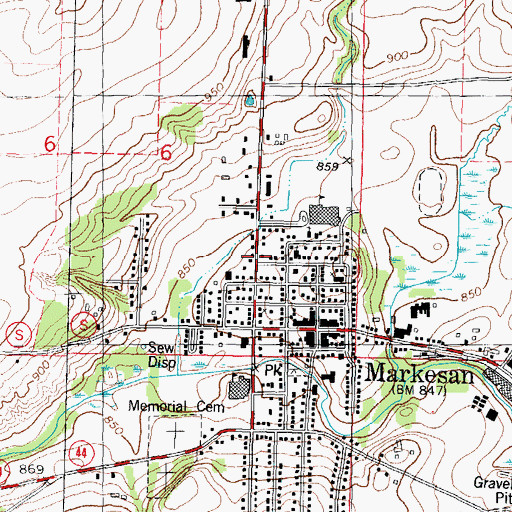 Topographic Map of City of Markesan, WI