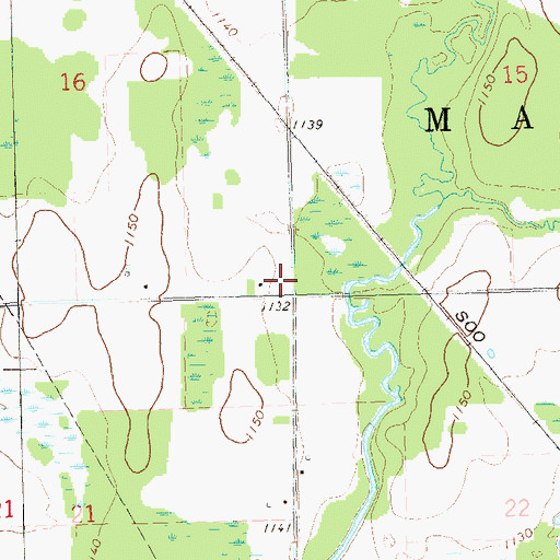 Topographic Map of Town of Marshall, WI