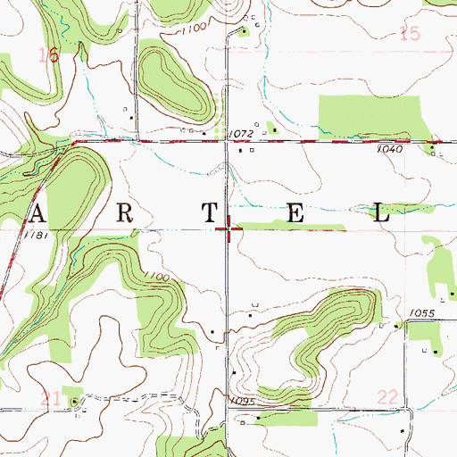 Topographic Map of Town of Martell, WI