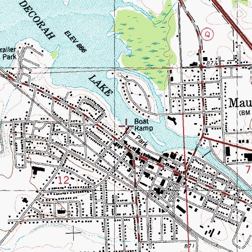 Topographic Map of City of Mauston, WI