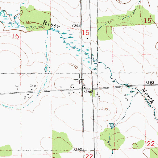Topographic Map of Town of Mayville, WI