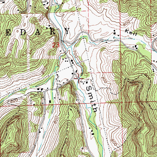 Topographic Map of Town of Medary, WI