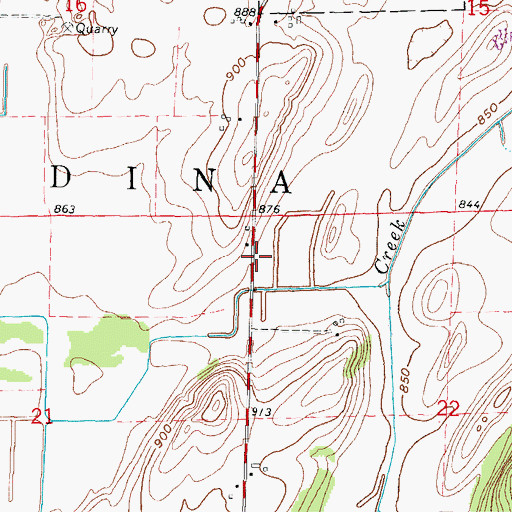 Topographic Map of Town of Medina, WI