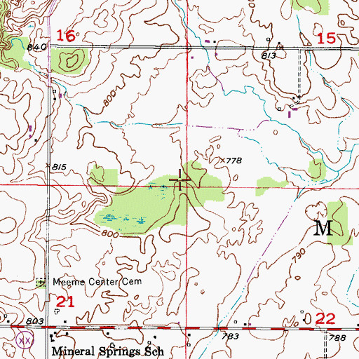 Topographic Map of Town of Meeme, WI