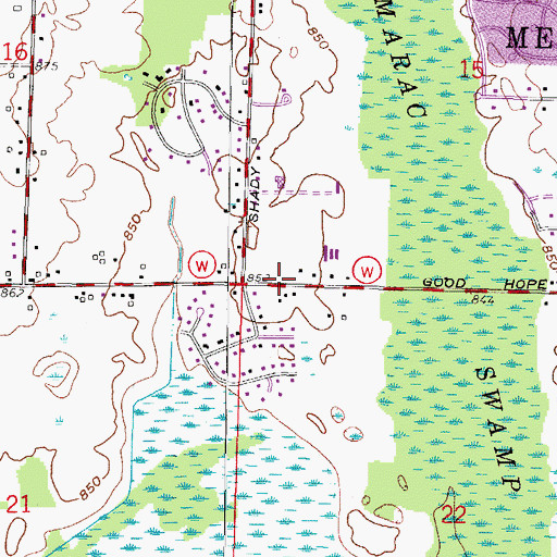 Topographic Map of Village of Menomonee Falls, WI