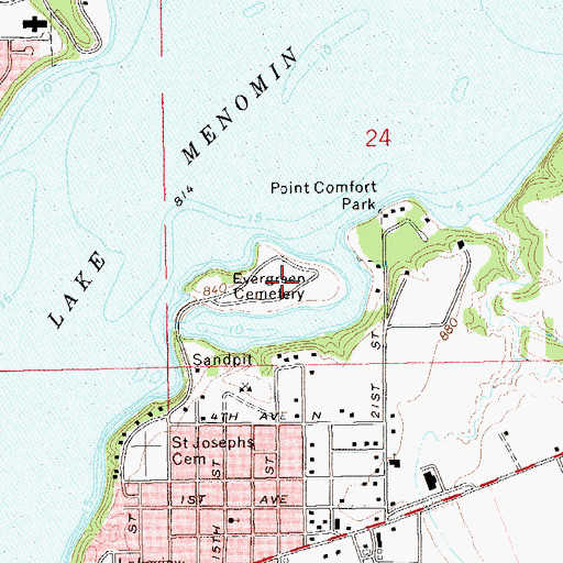 Topographic Map of City of Menomonie, WI