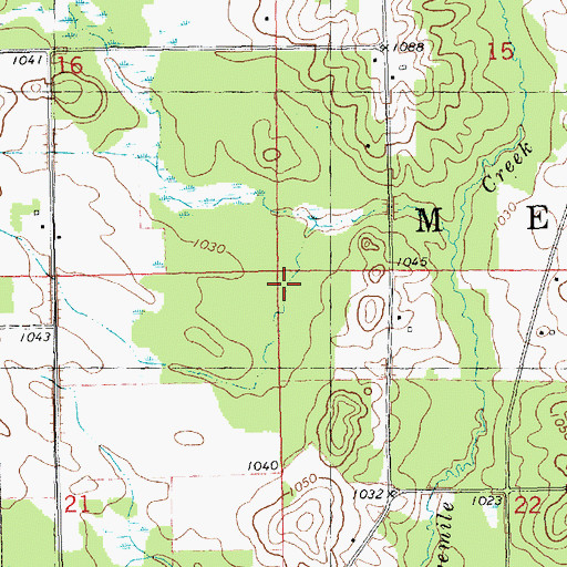 Topographic Map of Town of Mentor, WI