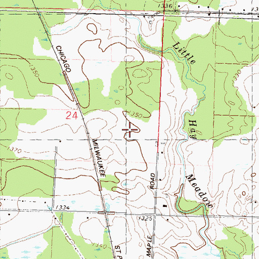 Topographic Map of Town of Merrill, WI
