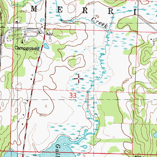 Topographic Map of Town of Merrimac, WI