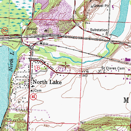 Topographic Map of Town of Merton, WI