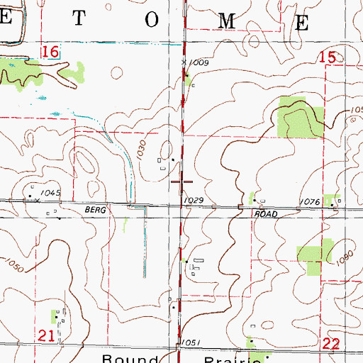 Topographic Map of Town of Metomen, WI