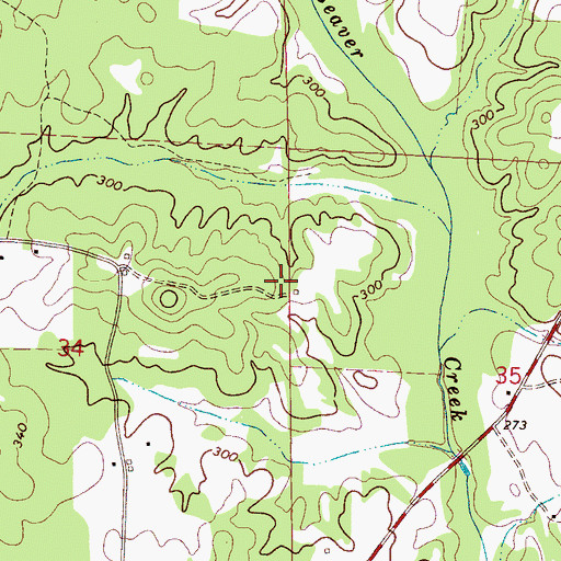 Topographic Map of Old Salem Cemetery, AL