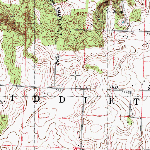 Topographic Map of Town of Middleton, WI