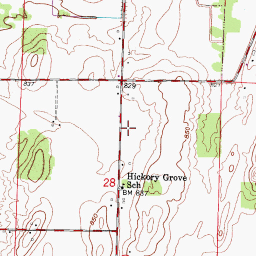Topographic Map of Town of Milford, WI