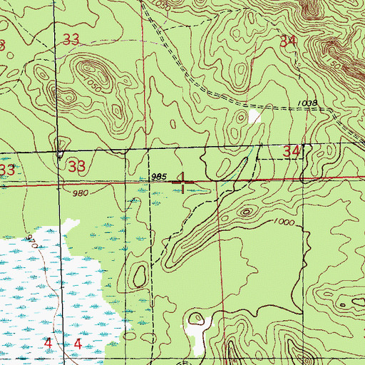 Topographic Map of Town of Millston, WI