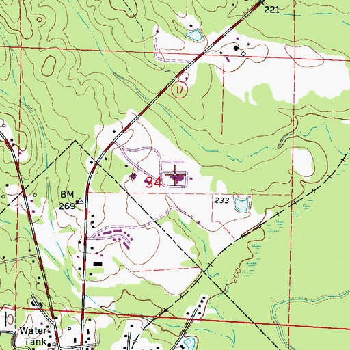 Topographic Map of Pickens County Medical Center, AL