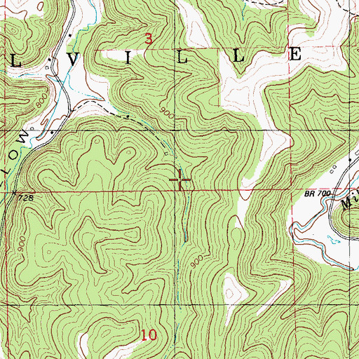 Topographic Map of Town of Millville, WI