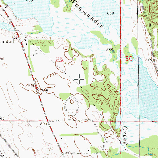 Topographic Map of Town of Milton, WI
