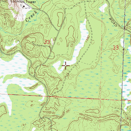 Topographic Map of Town of Minocqua, WI