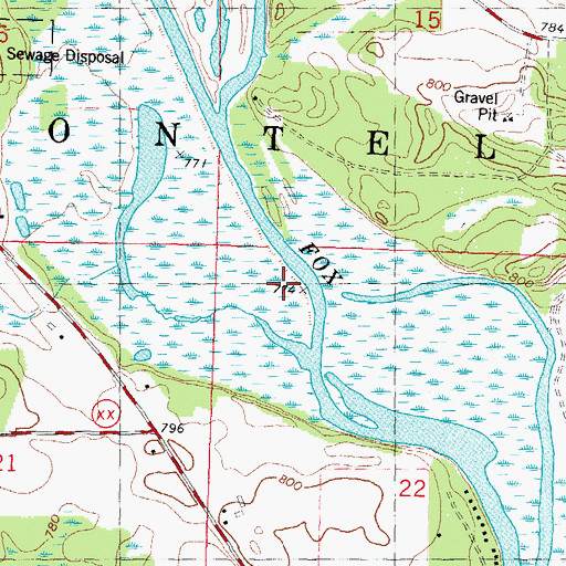 Topographic Map of Town of Montello, WI