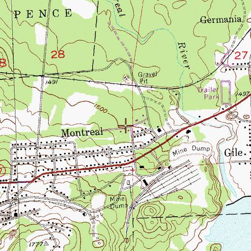 Topographic Map of City of Montreal, WI