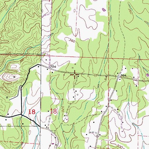 Topographic Map of Shelter of Love Church, AL