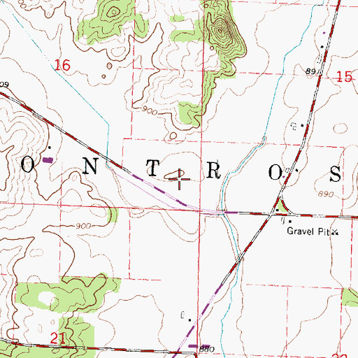 Topographic Map of Town of Montrose, WI