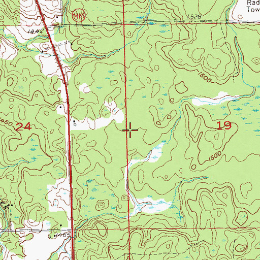 Topographic Map of Town of Morse, WI