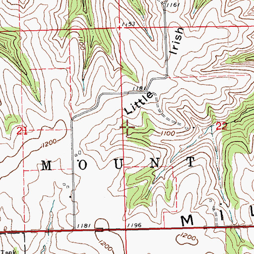 Topographic Map of Town of Mount Hope, WI