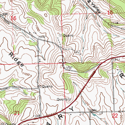 Topographic Map of Town of Mount Ida, WI