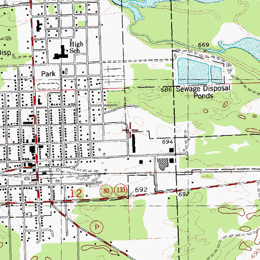 Topographic Map of Village of Muscoda, WI