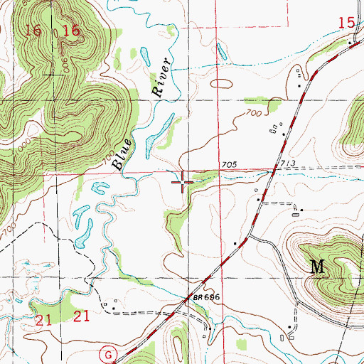 Topographic Map of Town of Muscoda, WI